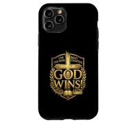 God Wins Final Chapter Revelation Cross Golden Badge Faith Case for iPhone 11 Pro