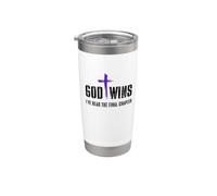 God Wins I've Read the Final Chapter Christian Faith Graphic Stainless Steel Insulated Tumbler