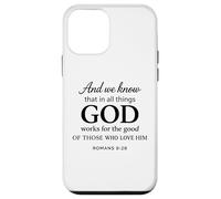 God Works For The Good Romans 8:28 Faith Scripture Bible Case for iPhone 12 mini
