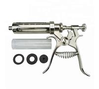 GODARM Continuously Adjustable Syringe Gun Syringe For Livestock And Poultry, Veterinary Tools For Cattle, Goats And Pigs, 10/20/30/50 ml Automatic Dosing Veterinary Syringe (50 ml)