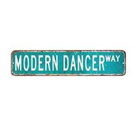 godblessign Modern Dancer Street Sign Gift for Modern Dancer Profession Tin Sign 4x18in Custom Rust Free Sign Country Wall Sign for Bar Pub Home Cafes Garage