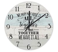 Godblessign We May Not Have It All Clock Verse Round Clocks Decorative Modern Frameless Wall Clock Silent Quartz Wall Clock For Dining Room Kitchen Living Room 25Cm