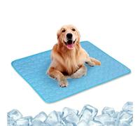 GodbTG Premium Cooling Mat For Pet, Summer Ice Silk Dog Cooling pad & Washable Pee Pad for Indoor or Outdoor - Bottom Waterproof and Anti Slip (Blue,S/50 * 40cm)