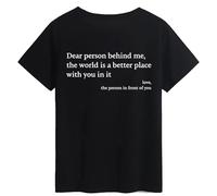 GodbTG You are Enough T-Shirt, Dear Person Behind Me T-Shirt, to the Person Behind me Shirt (Black,L)