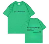 GodbTG You are Enough T-Shirt, Dear Person Behind Me T-Shirt, to the Person Behind me Shirt (Green,XXL)