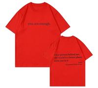 GodbTG You are Enough T-Shirt, Dear Person Behind Me T-Shirt, to the Person Behind me Shirt (Red,L)