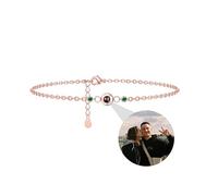 Godchoices Picture Bracelet Personalised Photo, Custom Circle Photo Bracelet, Photo Projection Bracelet with Picture inside, Custom Photo Gifts for Women/Men/Family/Couple/Friends