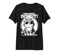 Goddammit Donut Funny Princess Cat Glasses Premium T-Shirt