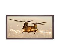Goddard Military UK RAF Chinook Helicopter Photo Framed Wall Art Print Long 25X12 Inch