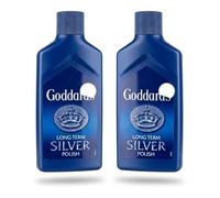 Goddards Long Term Silver Polish 125ml Pack of 2, Premium Cleaner and Tarnish Remover Solution for Jewellery, Antique Cutlery, Plate and Household Metals, Protective Shine Restorer