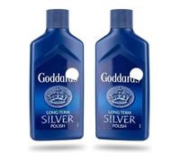 Goddards Long Term Silver Polish 125ml Pack of 2, Premium Cleaner and Tarnish Remover Solution for Jewellery, Antique Cutlery, Plate and Household Metals, Protective Shine Restorer