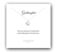 Goddaughter Cut Out Heart Necklace 925 Sterling Silver, Jewellery Gift for for Girl's