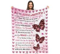 Goddaughter Gifts for Girls To My Goddaughter Throw Blankets from Godmother Godfather Soft Fleece Flannel Birthday Baptism Christening Inspirational Best Goddaughter Gifts from Godparents, 130x152 cm