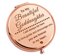 Goddaughter Gifts from Godmother Compact Mirror Christian Gift for Girls Inspirational Birthday Presents for Her to My Goddaughter Pocket Makeup Mirror Religious Christmas Wedding Graduation Presents