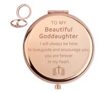 Goddaughter Gifts,Goddaughter Birthday Gifts,Compact Makeup Mirror,God Daughter Gifts for Girls,God Daughter Christening Gifts,Christening Gifts for Goddaughter,Goddaughter Gifts from Godmother