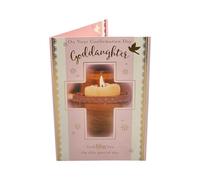 Goddaughter On Your Confirmation Cross & Candle Design Religious Card