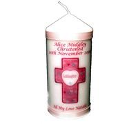 Goddaughter Personalised Christening Candle Gift Pink Cross Christian Present by Cellini candles