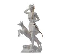 Goddess Artemis Diana Greek Statue Nature Moon Alabaster 6.69"