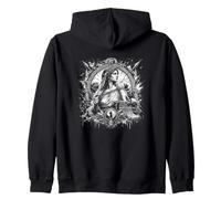 Goddess Athena Ancient Temple Laurel Scroll Wisdom Zip Hoodie