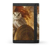 Goddess Athena Men's Wallets Minimalist Trifold Wallet Polyester Card Cases Casual Coin Purse