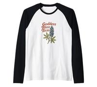 Goddess Bless Texas Divine Feminine Retro Pride Vibes Raglan Baseball Tee