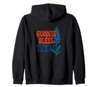 Goddess Bless Texas Divine Feminine Retro Pride Vibes Zip Hoodie
