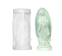 Goddess Candle Mold, Silicone 3D Craft Tool, Handmade Soap Resin Mold with Easy Release, Virgin Mary Shape Candle Form for Home Decor Chocolate Cake DIY Projects, for Seasonal Gift Party Celebration