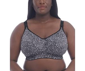 Goddess Celeste Print Non Wired Full Cup Support Bra (44H, Gray Leopard)