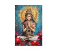 Goddess Durga Canvas Poster Sacred Feminine Art Hindu Spiritual Wall Decoration Unframe-style 12x18inch(30x45cm)