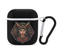 Goddess Egyptian Pharaoh Pyramid Ancient Egypt (1) Earphone Case Cover Compatible with AirPods 1&2 Shockproof Bluetooth Headset Case White-style