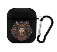 Goddess Egyptian Pharaoh Pyramid Ancient Egypt (1) Earphone Case Cover Compatible with AirPods 1&2 Shockproof Bluetooth Headset Case Black-style