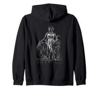 Goddess FORTUNA Roman Wheel Cornucopia Myth Zip Hoodie