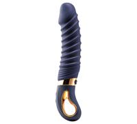 Goddess - heated ribbed vibrator (dark blue)