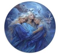 Goddess in Blue Robe Rätsel Für Erwachsene |Eagle And Deer in The Light| Familienspaß-Puzzles 1000pcs (67.5x67.5cm) Erwachsene