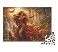 Goddess in The Woods 1000 Piece Jigsaw Puzzle,Stress Relief,Adults & Kids 14+,Home Wall Decor,Whimsical Challenge,Great Gifts,Premium Cardboard,Educational Toy 52x38cm