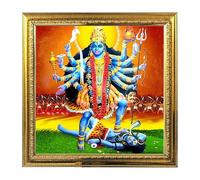 Goddess Kali India God Photo Frame for Pooja| Hindu Bhagwan Devi Devta Photo| God Photo Frames| Wall Decor Photo 5.4 Inches