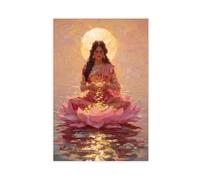 Goddess Lakshmi Canvas Poster Wall Art Decor Print Picture Paintings for Living Room Bedroom Decoration 12x18inch(30x45cm)