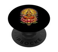 Goddess Lakshmi Stained Glass Hindu Mythology Hinduism PopSockets Adhesive PopGrip