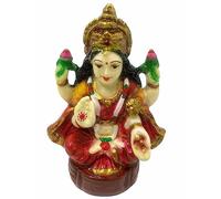 Goddess Lakshmi Statue Small Resin Hindu Goddess of Wealth & Prosperit