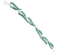 Goddess Leaf Rhinestone Headband Crown for Women Alloy Green