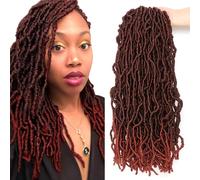 Goddess Locs Crochet Hair Extensions - Soft Butterfly Locs Crochet Braids for Black Women (18Inch, Pack of 7, #T350)