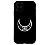 Goddess Lunar Phases Symbol with Crescent and Stars, Wicca Case for iPhone 11
