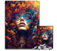 Goddess of Color Art 1000 Piece Jigsaw Puzzles for Adults Wooden Jigsaw Puzzles for Adults Interactive Family Game, Ideal, Family Activity Game 1000 PCS(75x50cm)