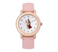 Goddess of Greek Mythology Elegant Women Watch Leather Strap Simplicity Watches Ladies Round Face Wristwatch