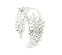 Goddess Olive Leaf Metal Headbands Headdress Bride Tiara Wedding Accessories(F silver)