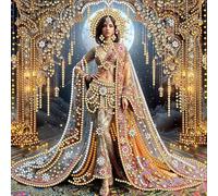Goddess Special Shape Diamond Painting Kits for Adults, 5D Elegant Woman DIY Partial Drill Diamond Art 30x30cm, Home Wall Decor Gift, Handmade Beauty Portrait Resin Crystal Craft (Gorgeous Dress)