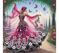 Goddess Special Shape Diamond Painting Kits for Adults, 5D Elegant Woman DIY Partial Drill Diamond Art 30x30cm, Home Wall Decor Gift, Handmade Beauty Portrait Resin Crystal Craft (Dancing)