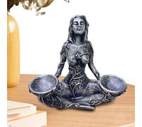 Goddess Statue, Resin Mother Earth Goddess Figurine, Earth Resin Decorations Crystal Ball Base, Decorative Home Art Decor, For Den, Apartment