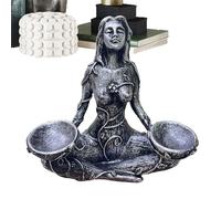 Goddess Statue - Resin Mother Earth, Sculpture Crystal Base, Hand Carved Decor, Decorative Craft Figurine, Spiritual Art Accessory, Mythological Tabletop Ornament For Home Office Bedroom Living Room G