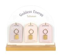 Goddess Talisman Keyring Set - 24 Elegant Gold Pendants For Wisdom & Love